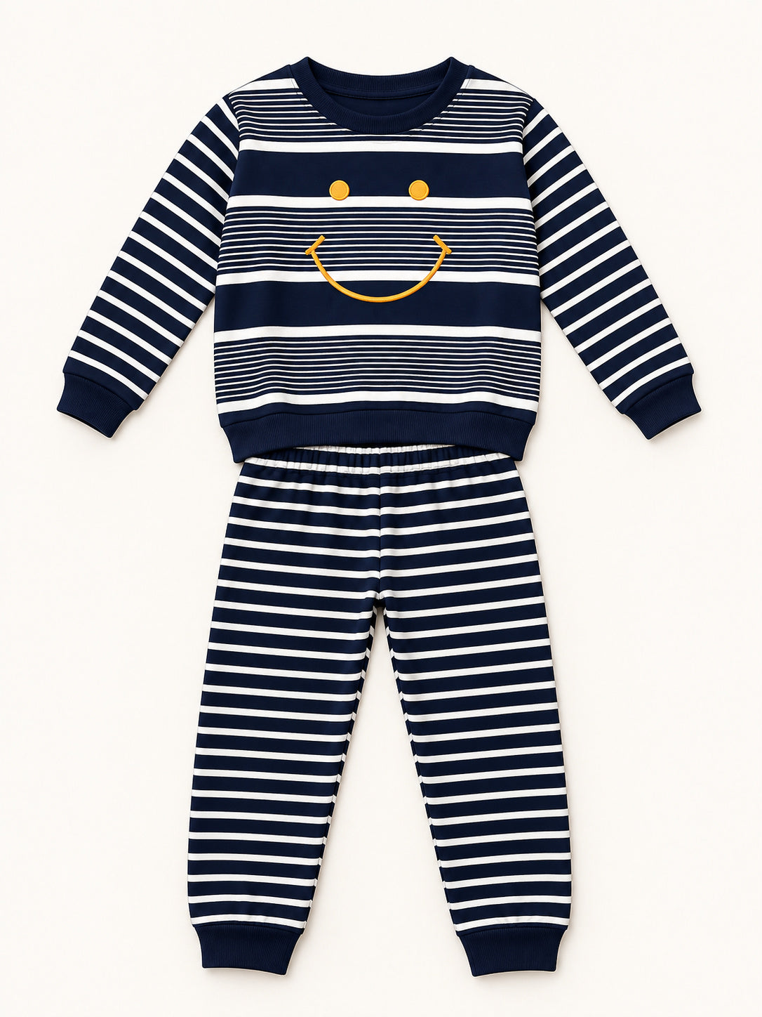 Golden Smile Striped Winter Co-ord Set