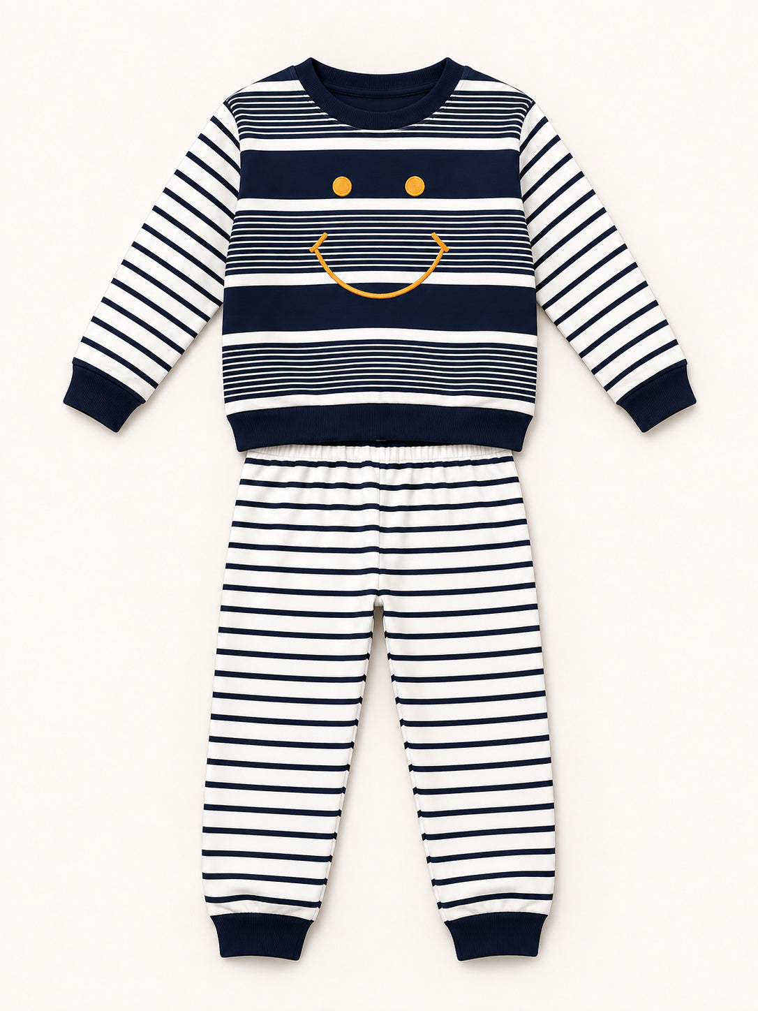 Golden Smile Striped Winter Co-ord Set