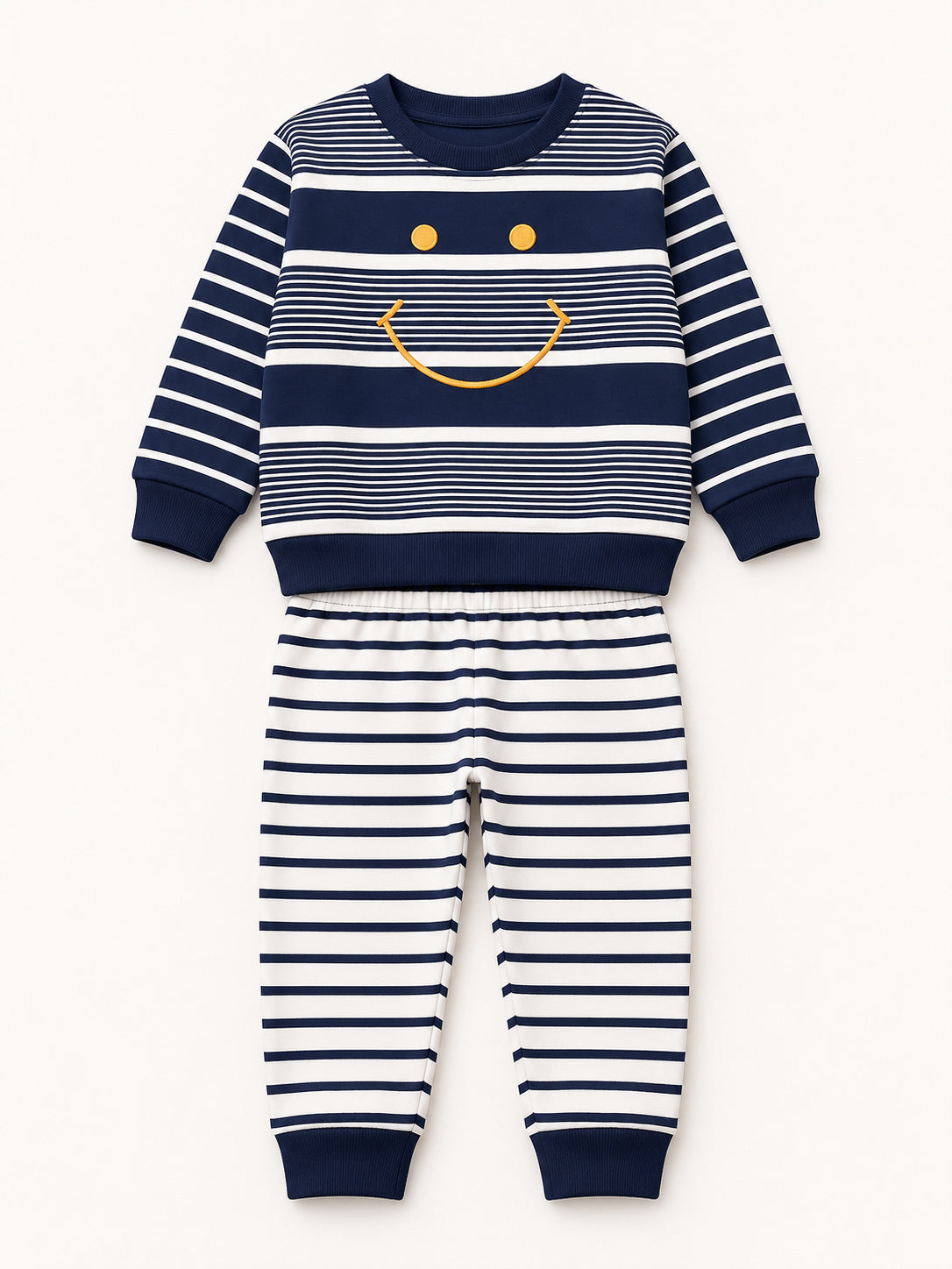 Golden Smile Striped Winter Co-ord Set