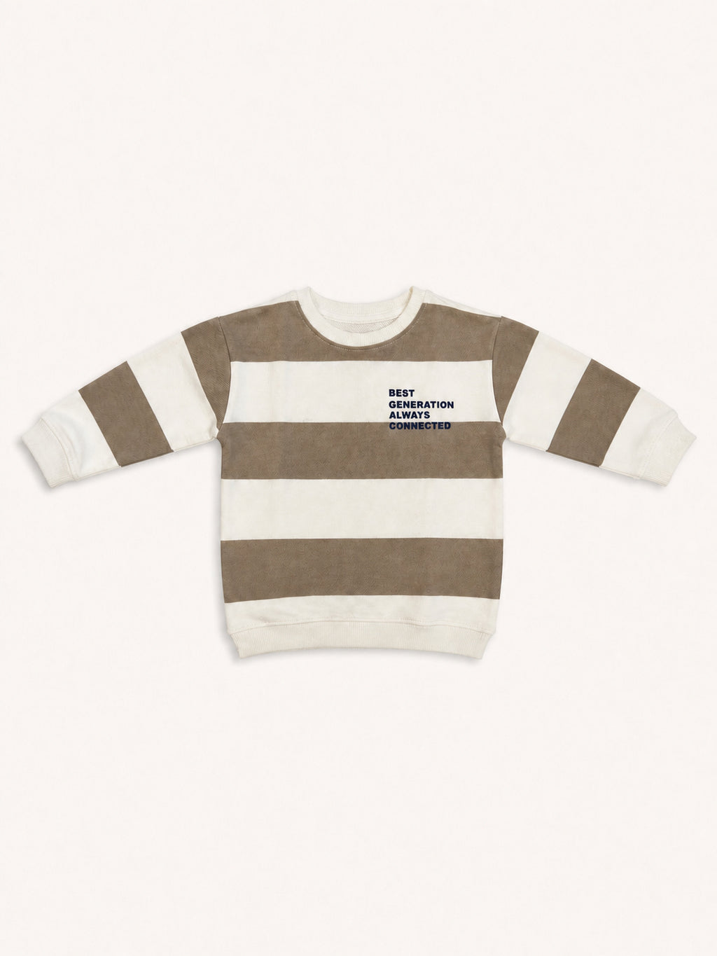 Winters Striped Sweatshirt (Brown & White)