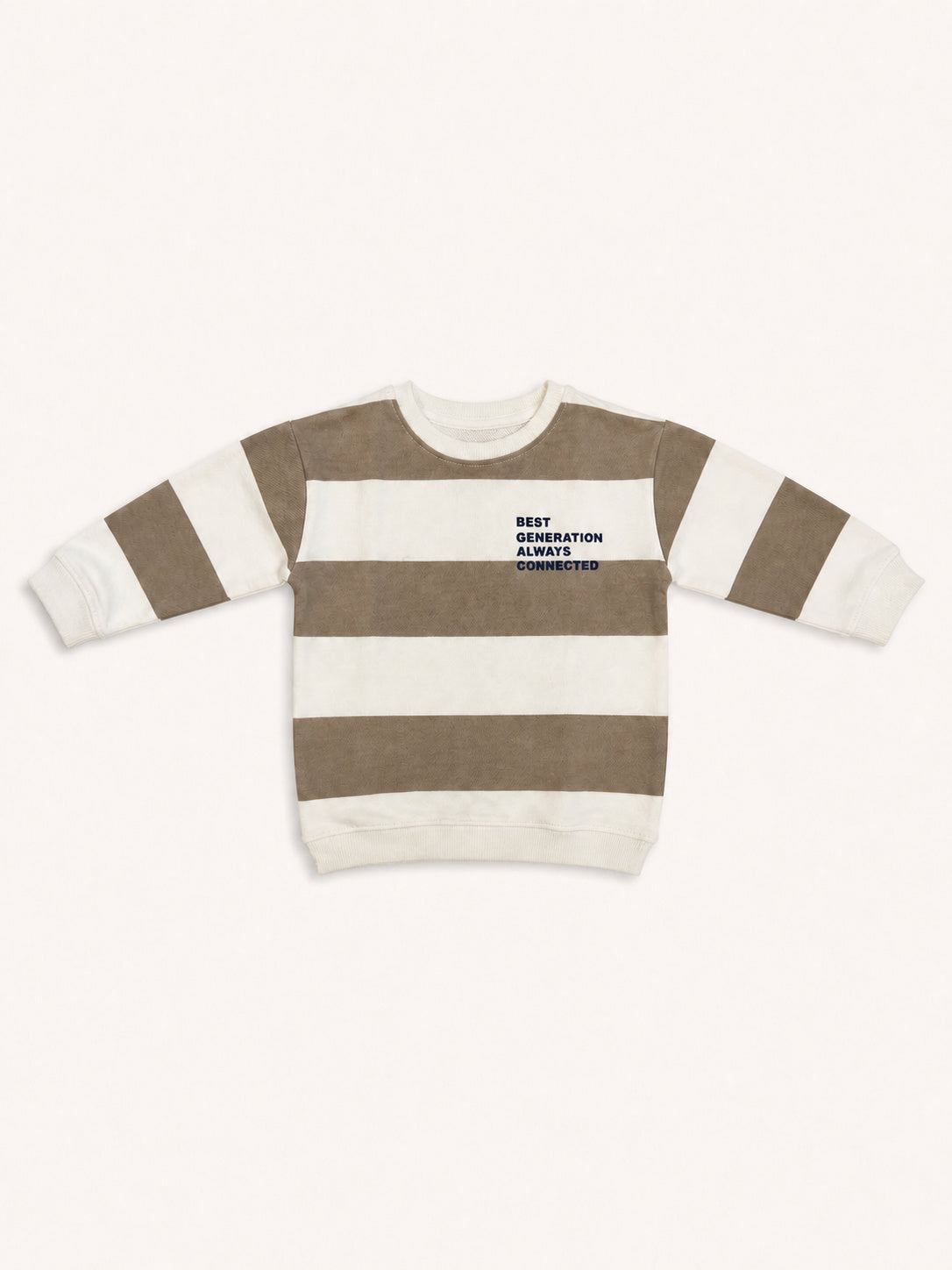Winters Striped Sweatshirt (Brown & White)