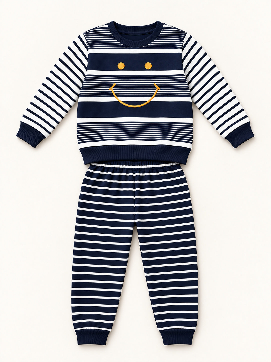 Golden Smile Striped Winter Co-ord Set