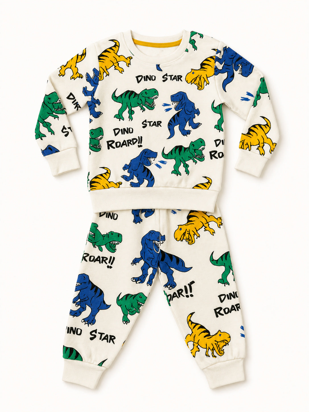 Kids Dinosaur Winters Tracksuit (White)