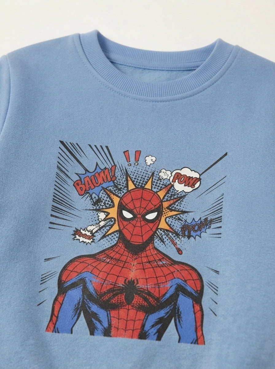 Unisex Winter Tracksuit - Spiderman Themed  (Blue & Black)