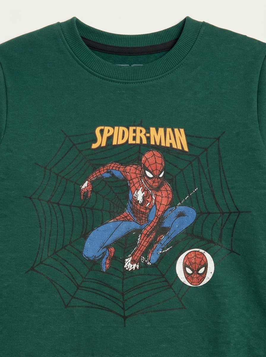 Unisex Winter Tracksuit - Spiderman Themed (Green & Black)
