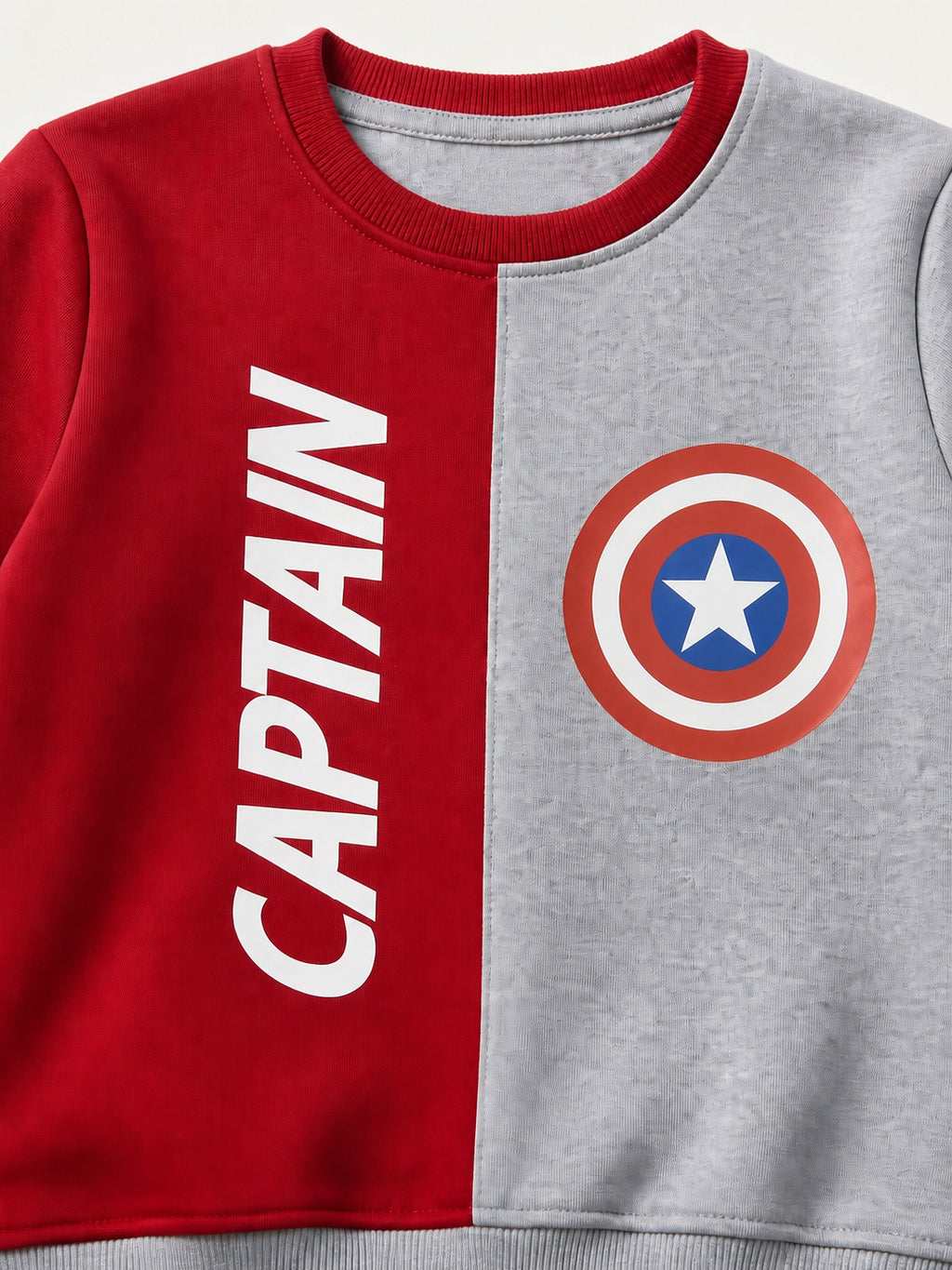 Captain Shield Winter Tracksuit (Red & Grey)