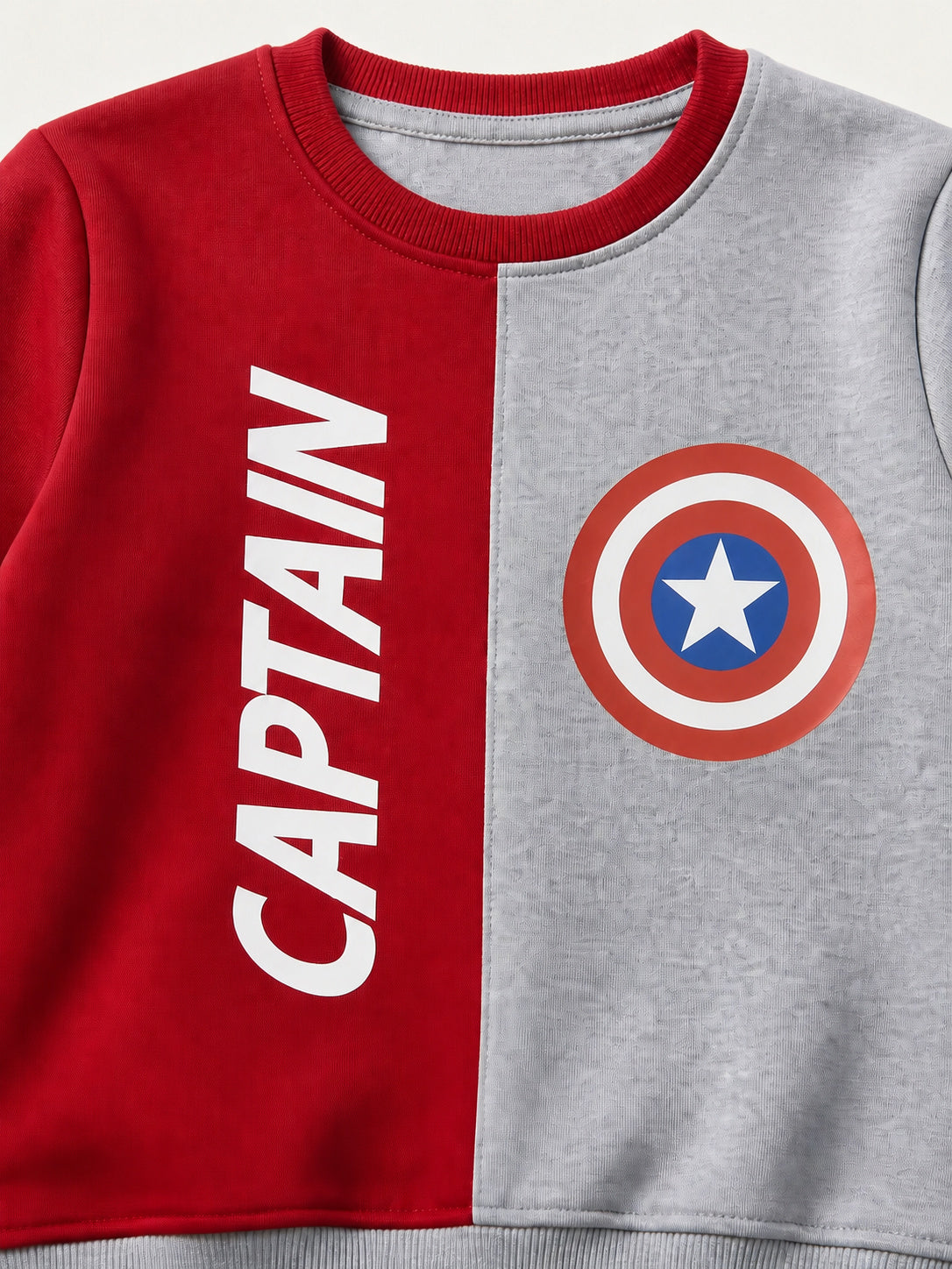 Captain Shield Winter Tracksuit (Red & Grey)