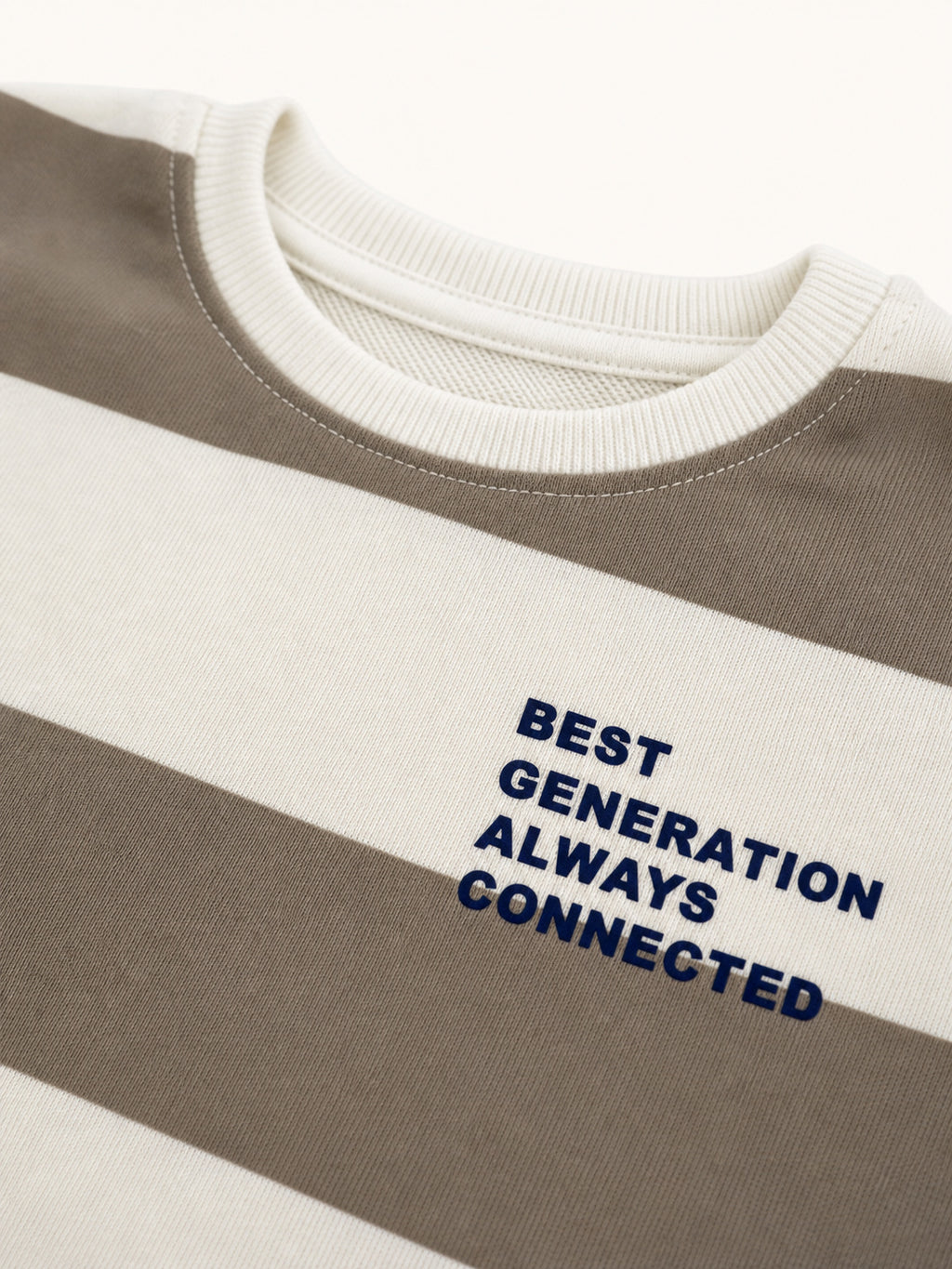Winters Striped Sweatshirt (Brown & White)