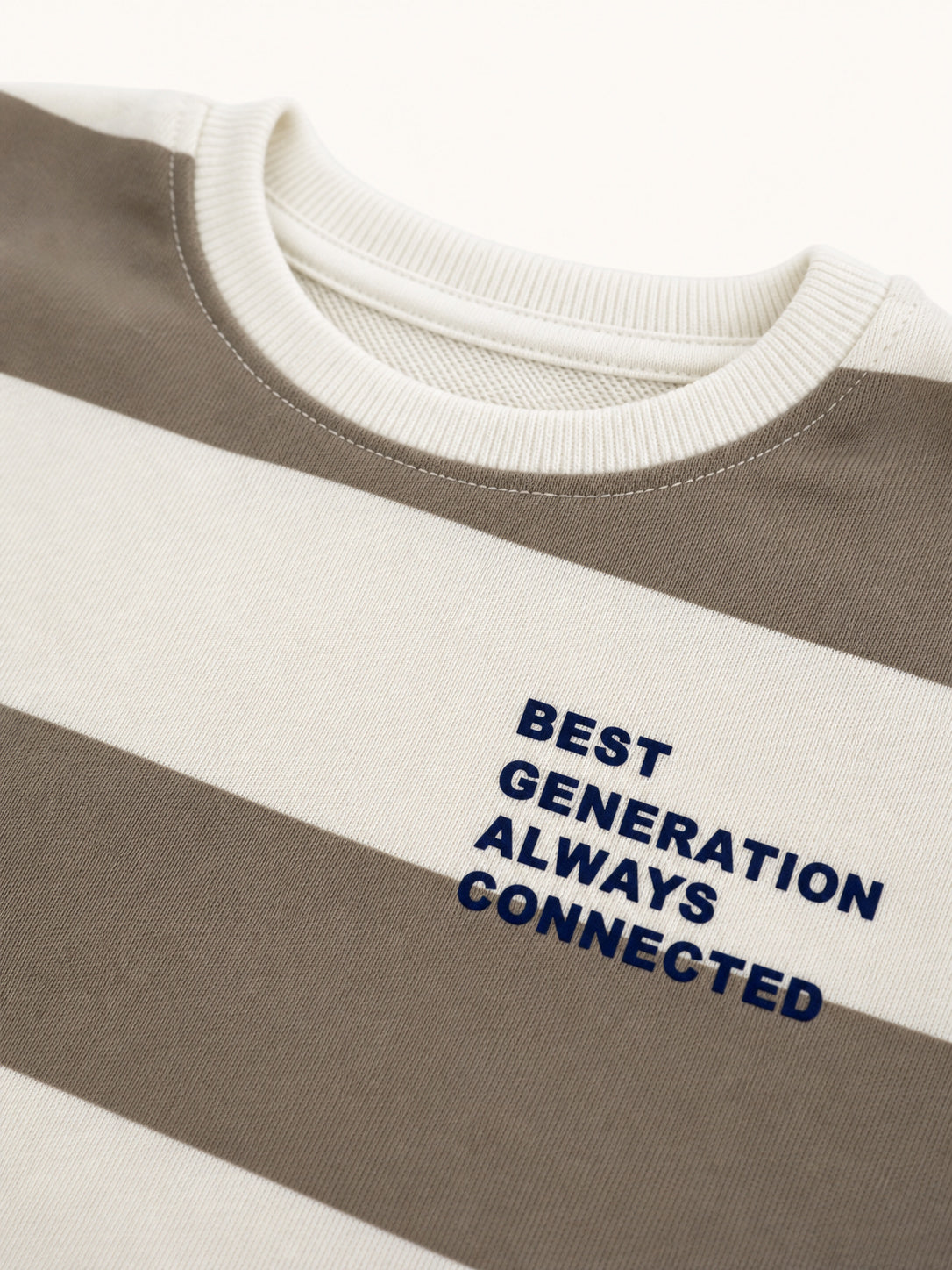 Winters Striped Sweatshirt (Brown & White)