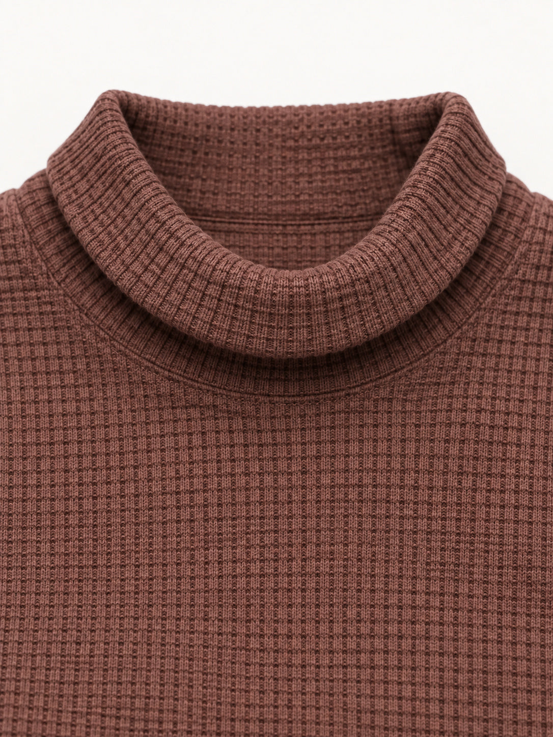 Cocoa Mauve Waffle-Knit Winter Co-Ord Set