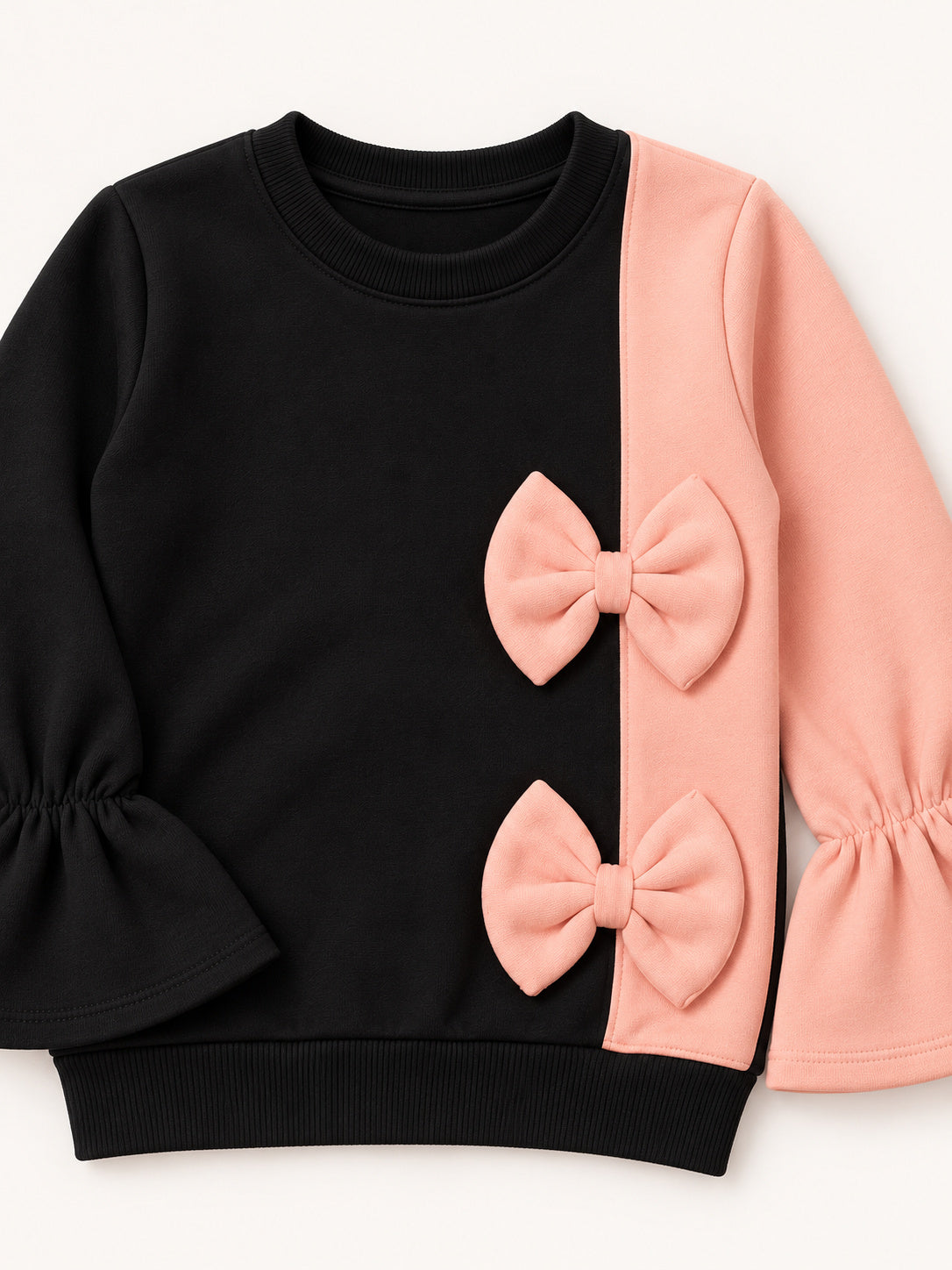 Blush & Black Double 3D Bow Co-ord Set