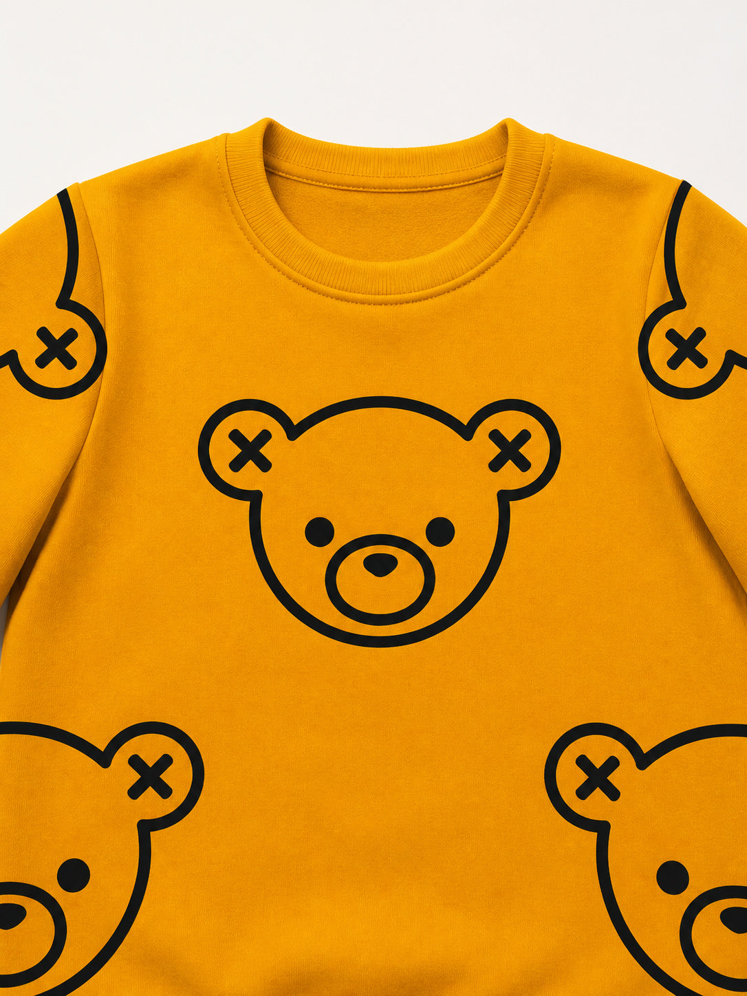 Unisex Winter Tracksuit - Cute Bear (Yellow & Black)