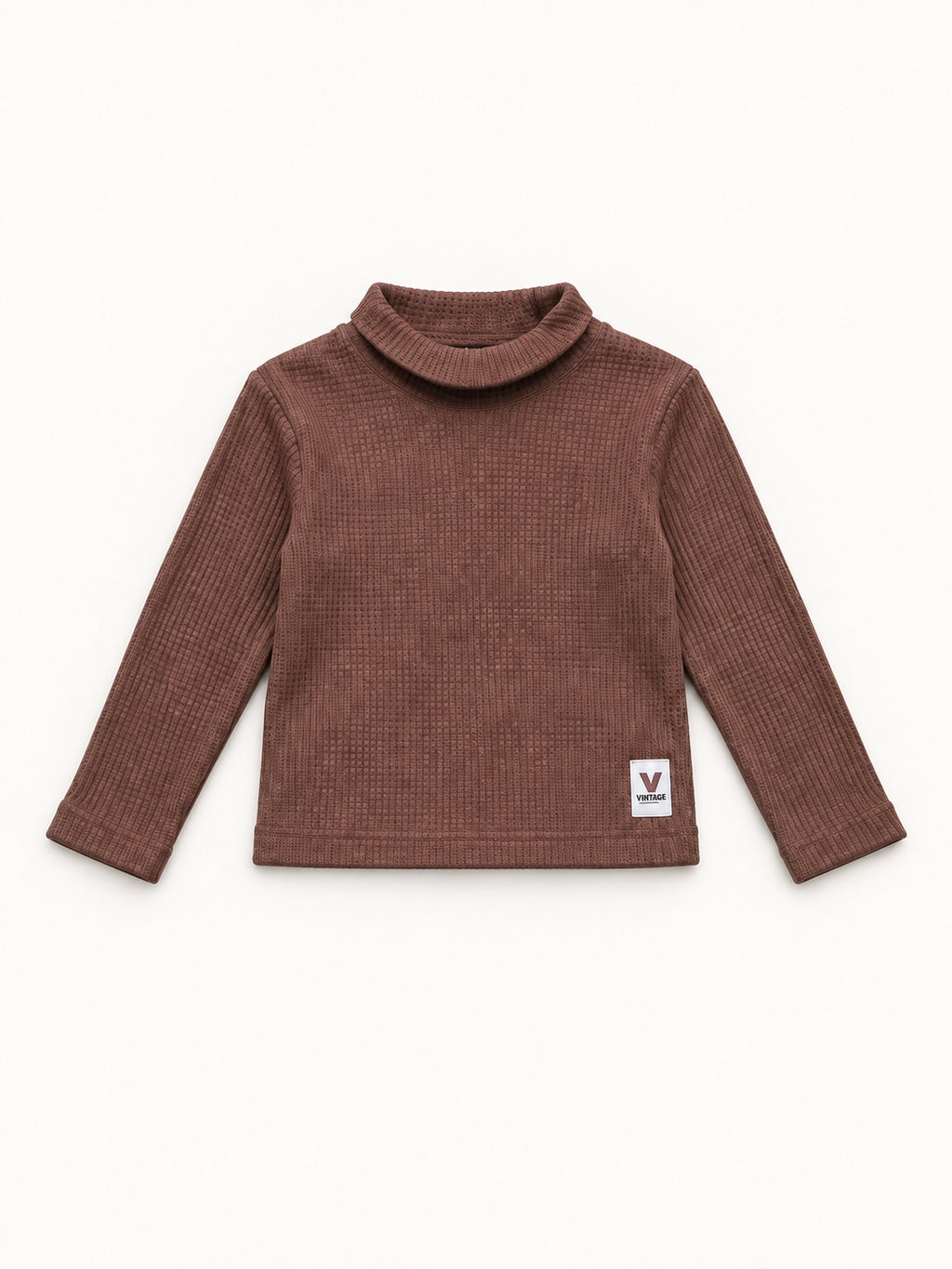 Cocoa Mauve Waffle-Knit Winter Co-Ord Set