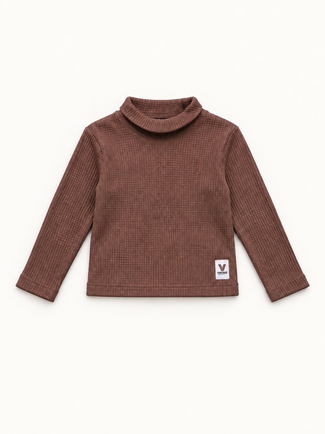 Cocoa Mauve Waffle-Knit Winter Co-Ord Set