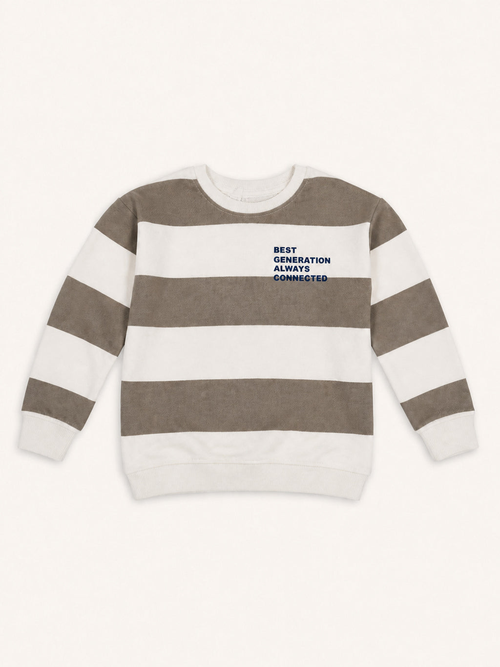 Winters Striped Sweatshirt (Brown & White)