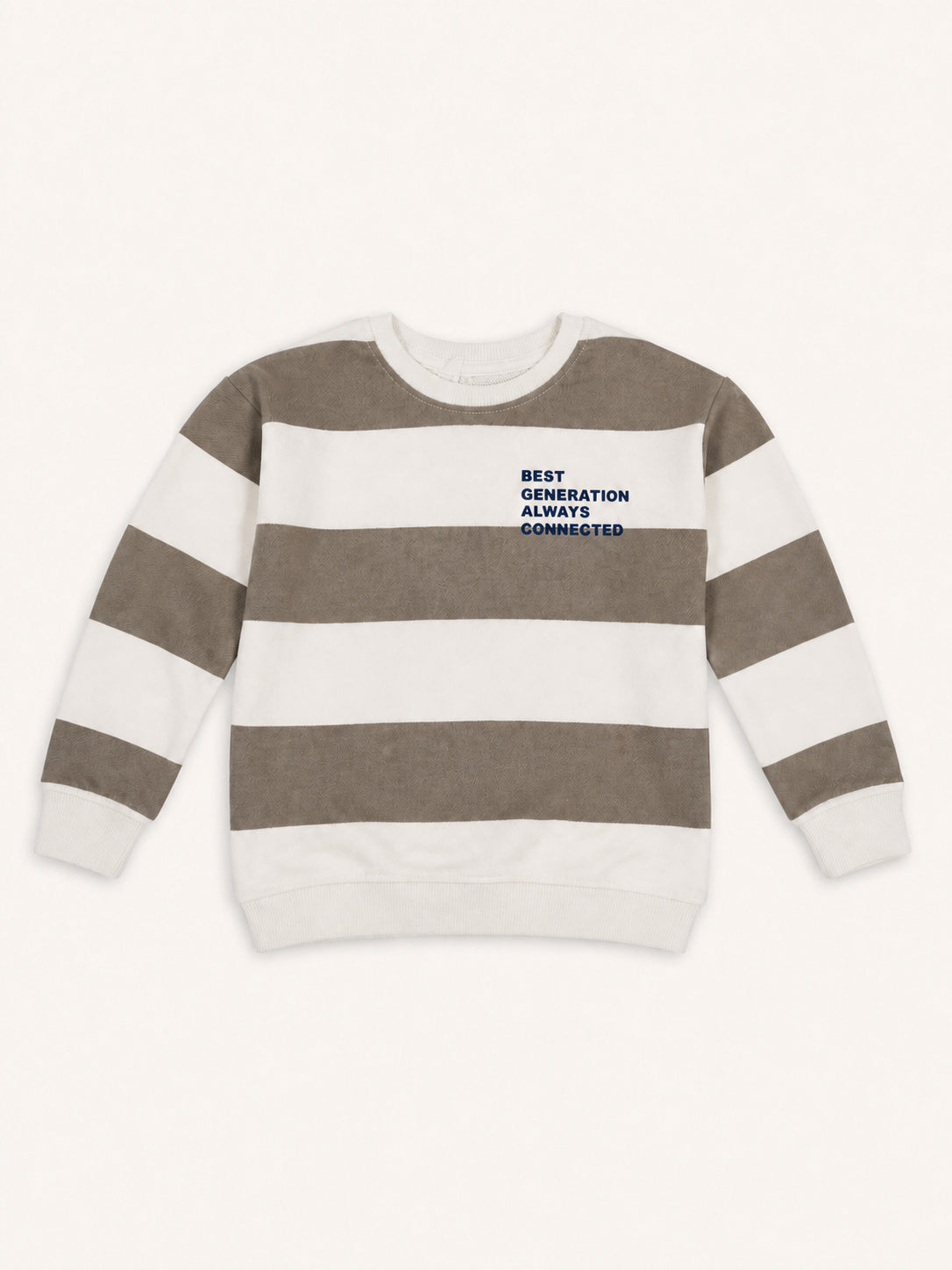 Winters Striped Sweatshirt (Brown & White)