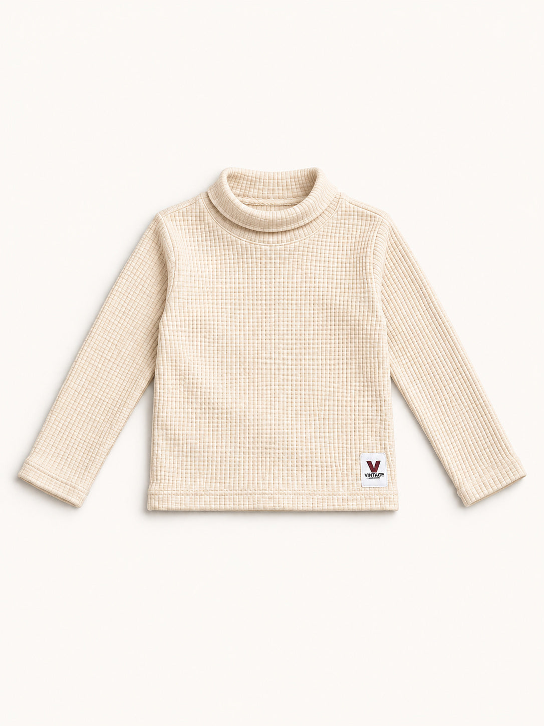 Ivory White Waffle-Knit Winter Co-Ord Set