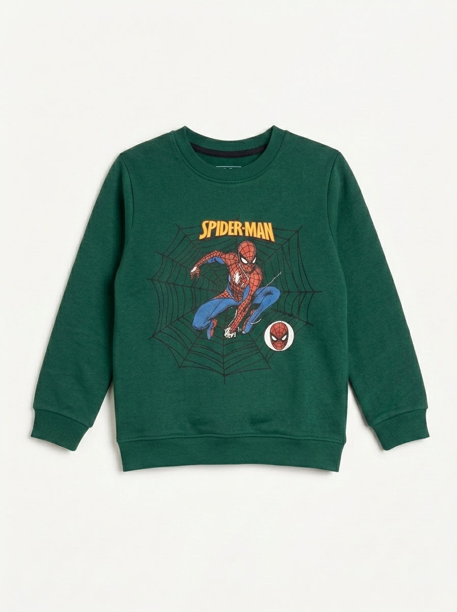 Unisex Winter Tracksuit - Spiderman Themed (Green & Black)