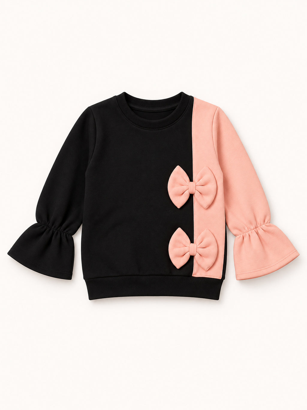 Blush & Black Double 3D Bow Co-ord Set