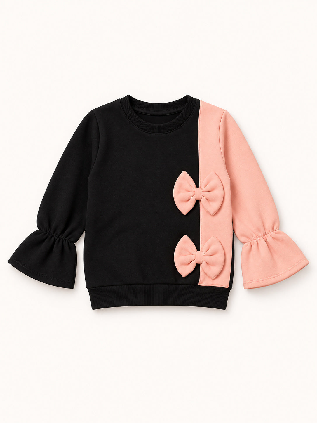 Blush & Black Double 3D Bow Co-ord Set