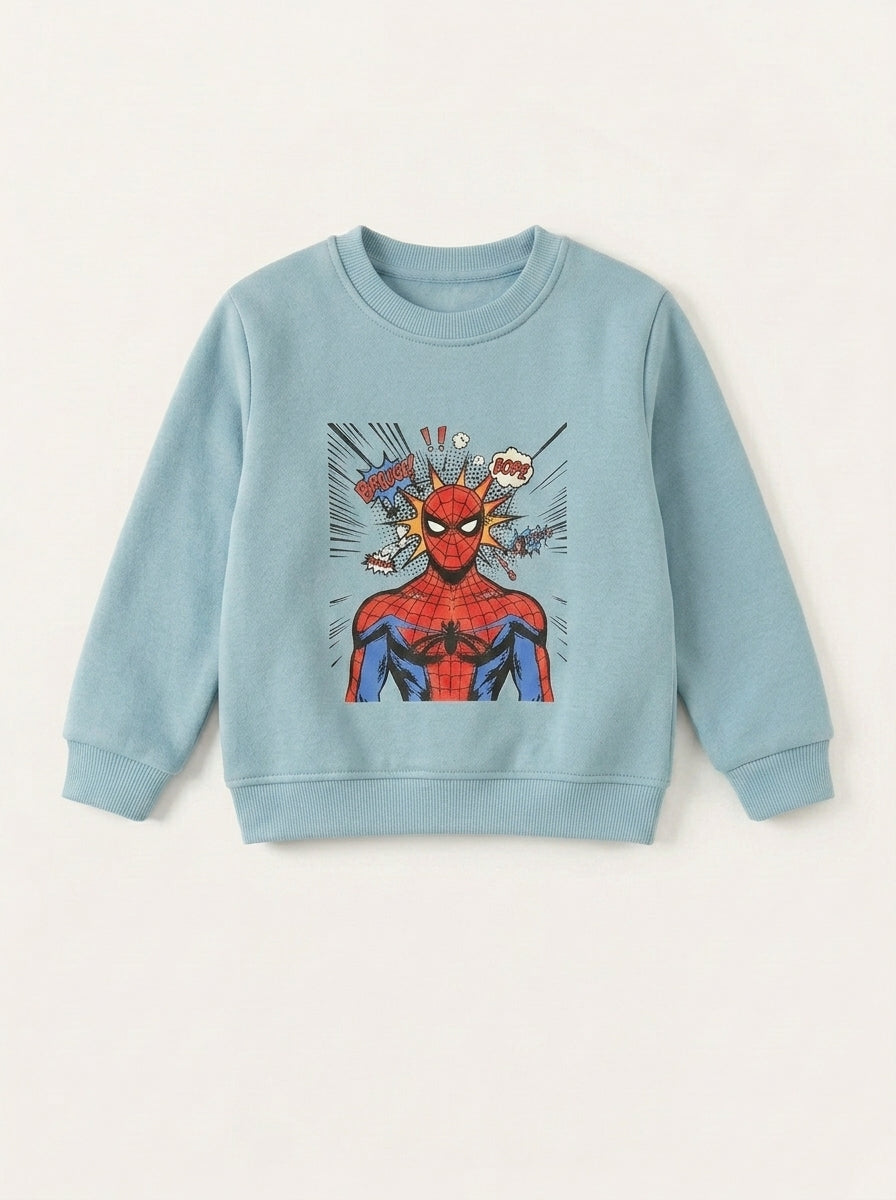 Unisex Winter Tracksuit - Spiderman Themed  (Blue & Black)
