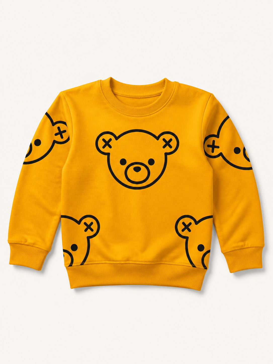 Unisex Winter Tracksuit - Cute Bear (Yellow & Black)