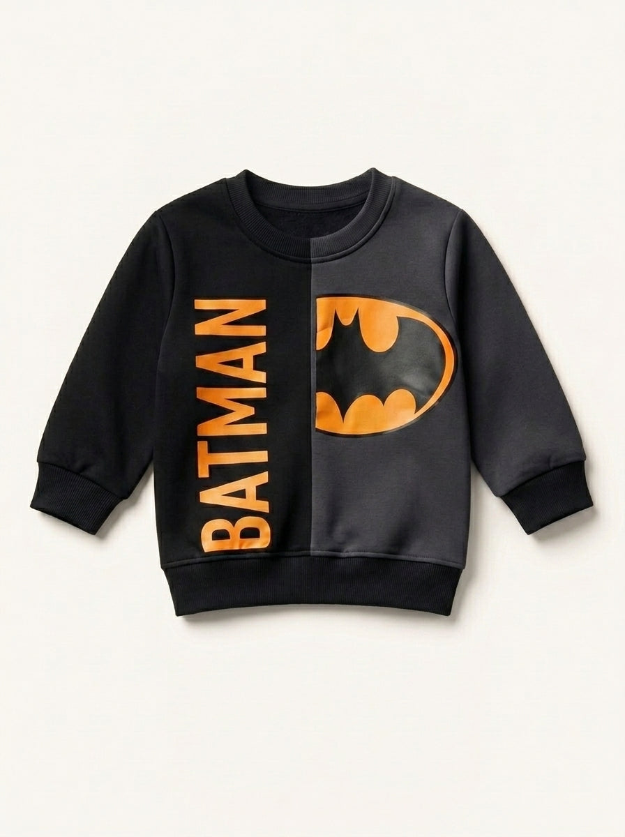 Batman Split Graphic Winter Tracksuit (Black & Charcoal)