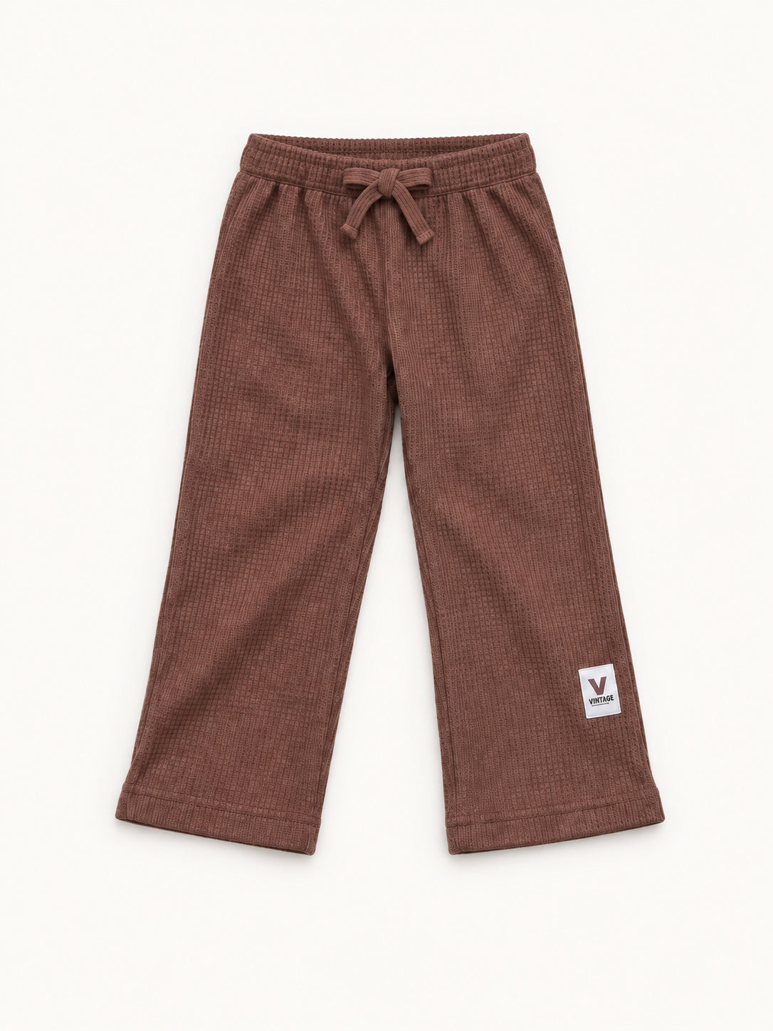 Cocoa Mauve Waffle-Knit Winter Co-Ord Set