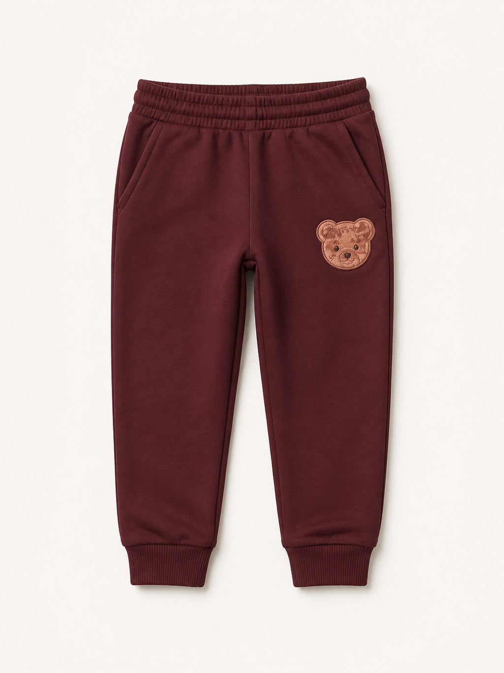 Teddy Stripe Winter Tracksuit (Burgundy & White)