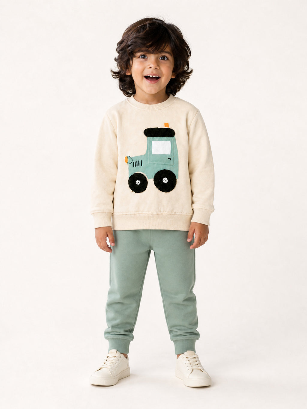 Winter Sweatshirt - Truck Adventure (Cream Color)