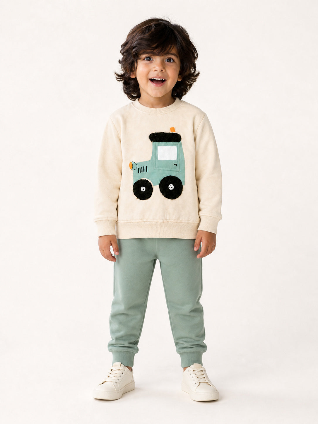 Winter Sweatshirt - Truck Adventure (Cream Color)