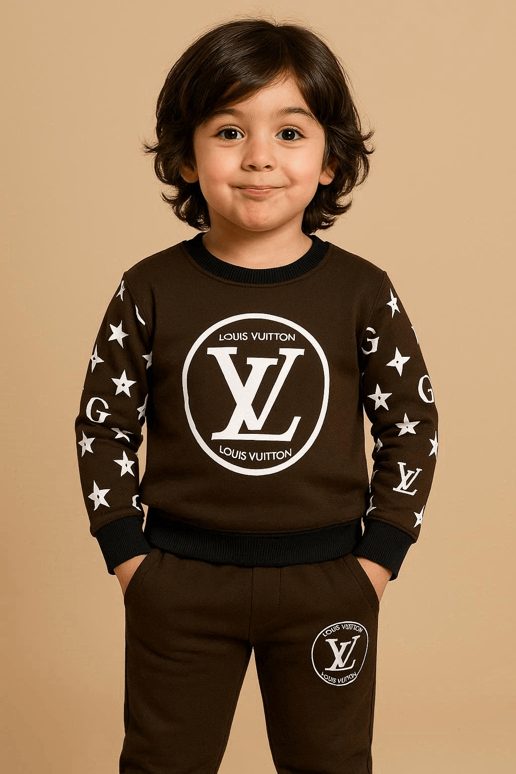 Unisex Louis Vuitton Winters Tracksuit (Olive Colour)