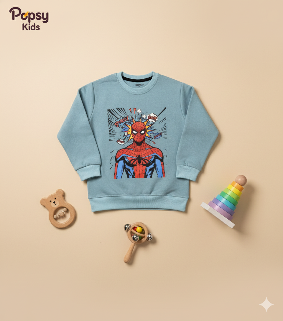 Unisex Winter Tracksuit - Spiderman  (Blue & Black)