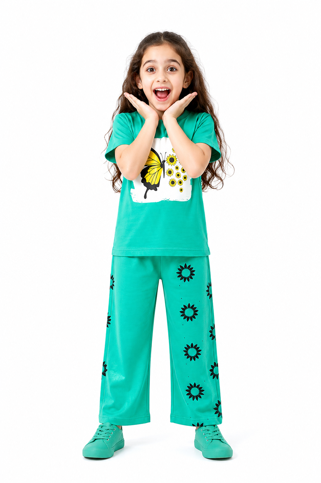 Mint Butterfly Bloom Co-ord Set