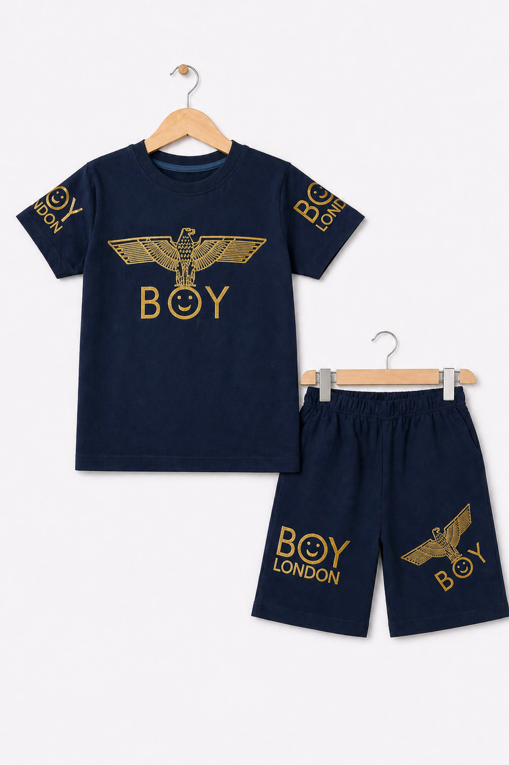 London Navy Luxe Short Set