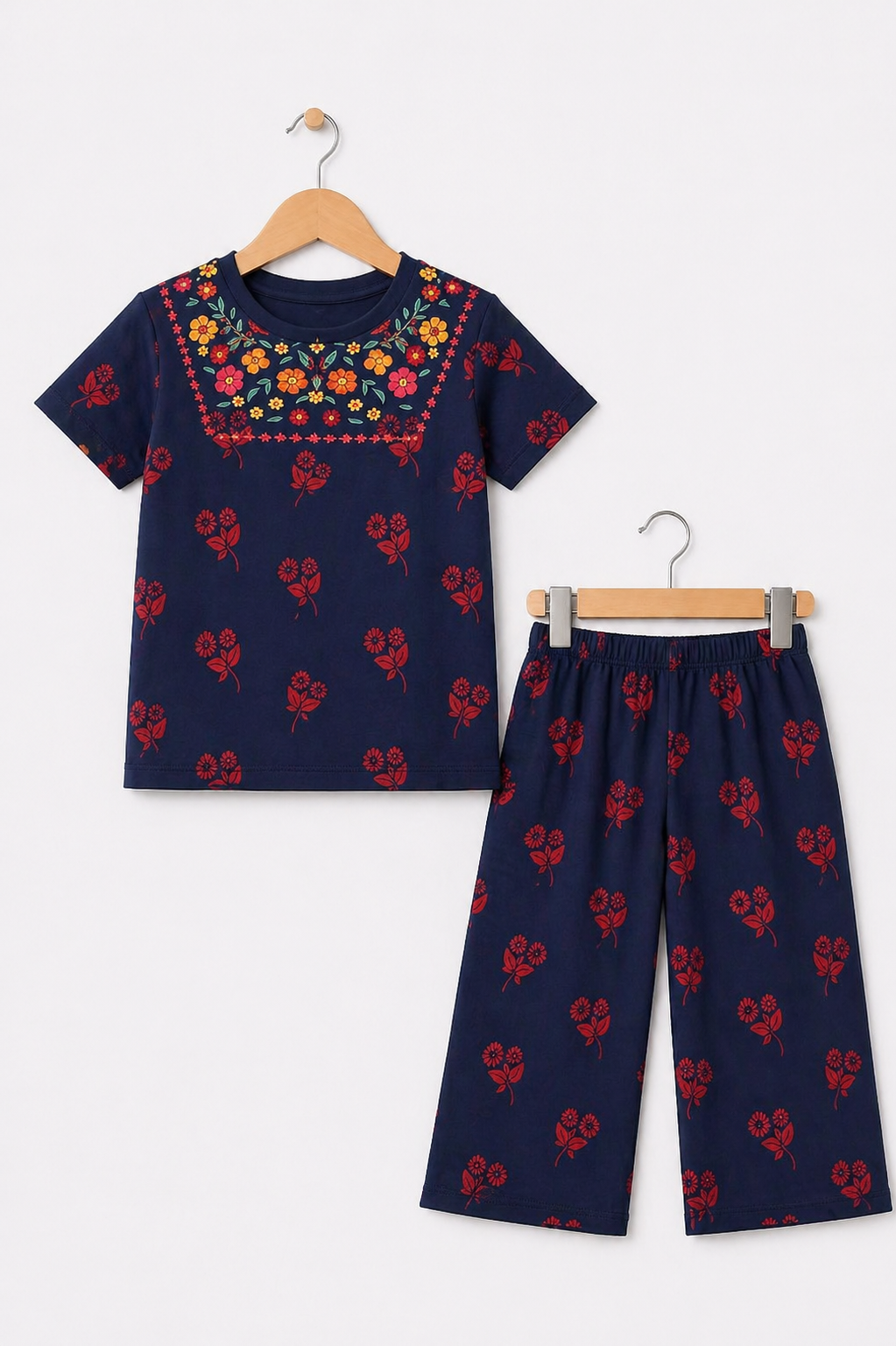 Navy Floral Heritage Cotton Co-Ord Set
