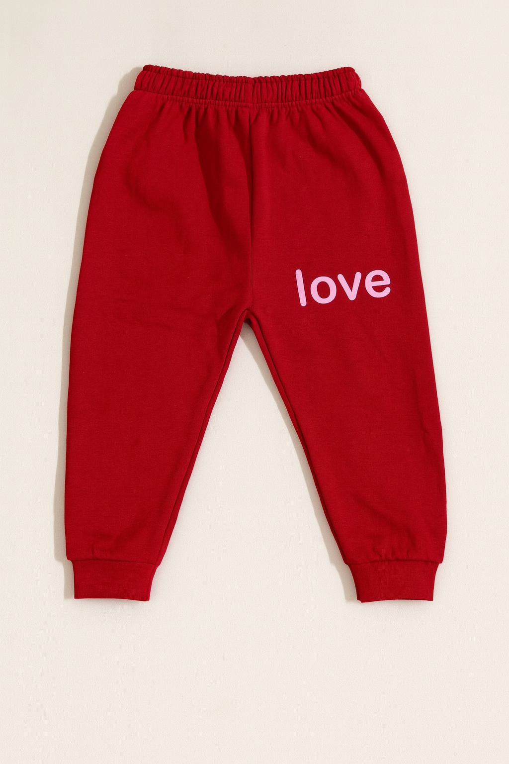 Girls Red Heart Tracksuit (Pink and Red)