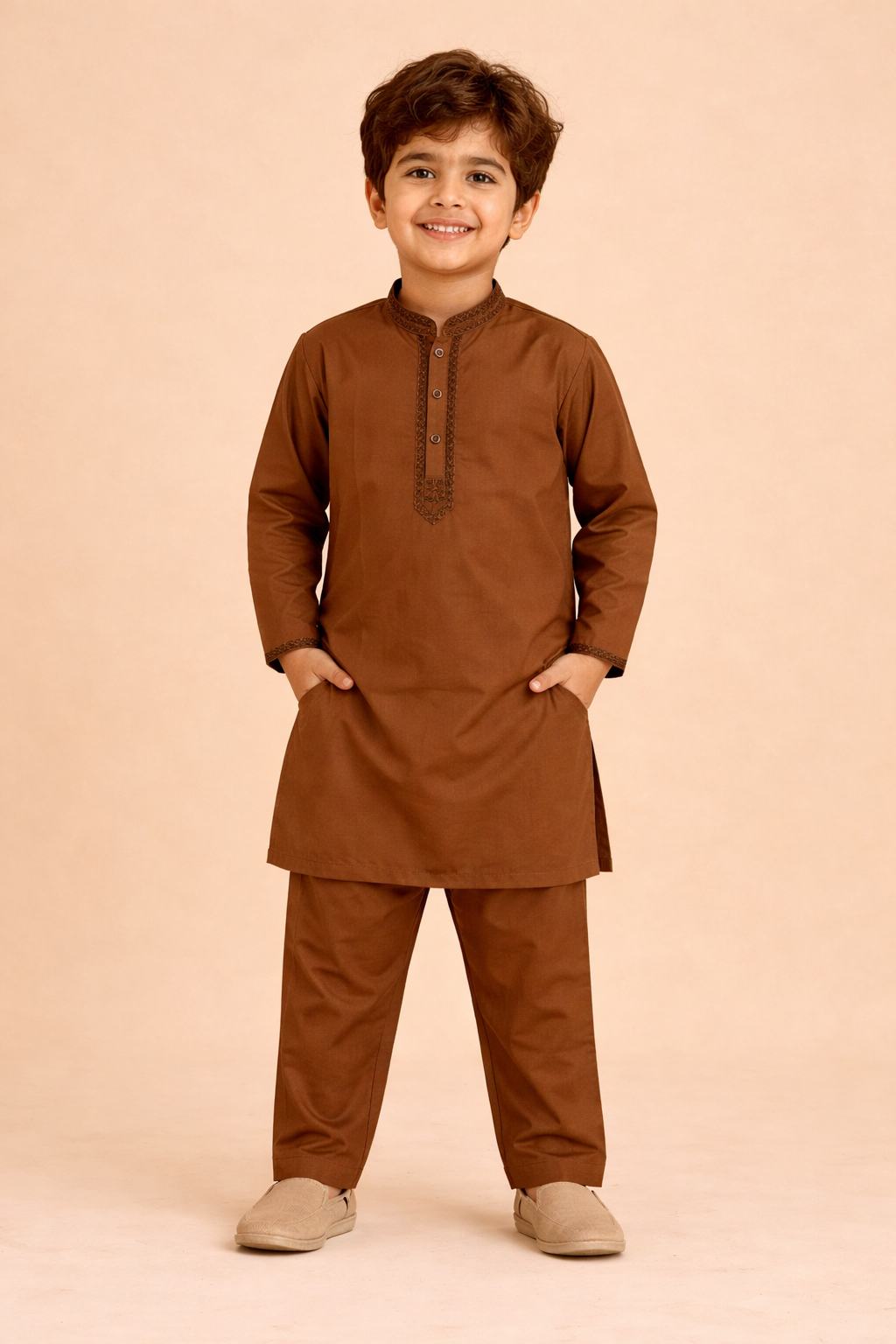 Classic Brown Kurta Shalwar