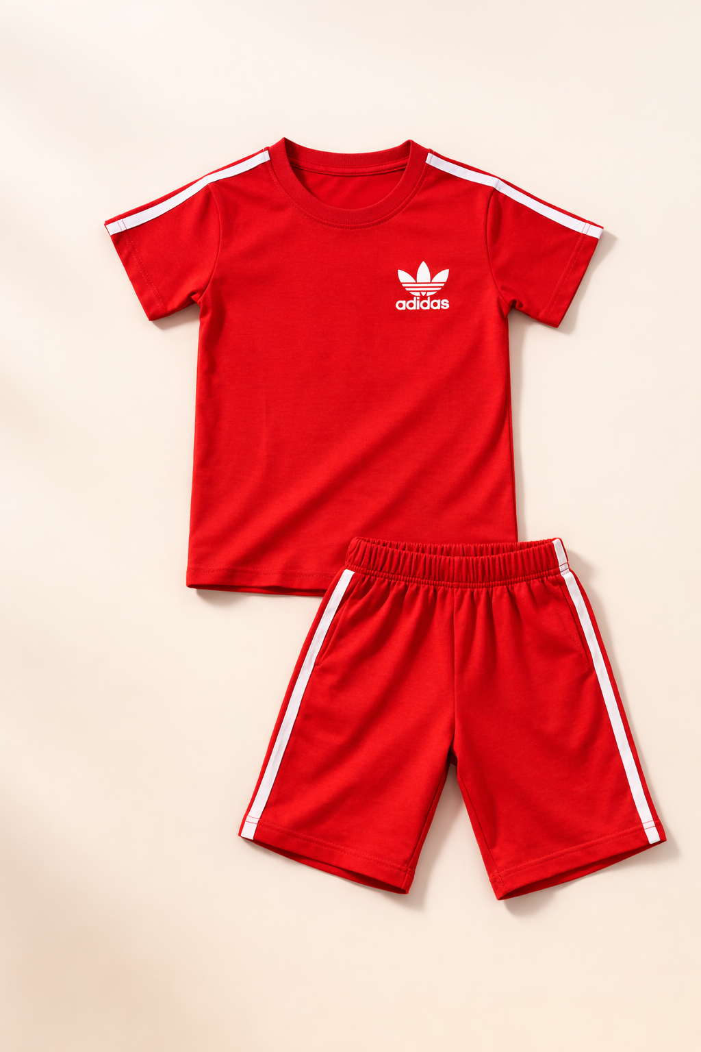 Midnight Comfort Cotton Short Set (Red)
