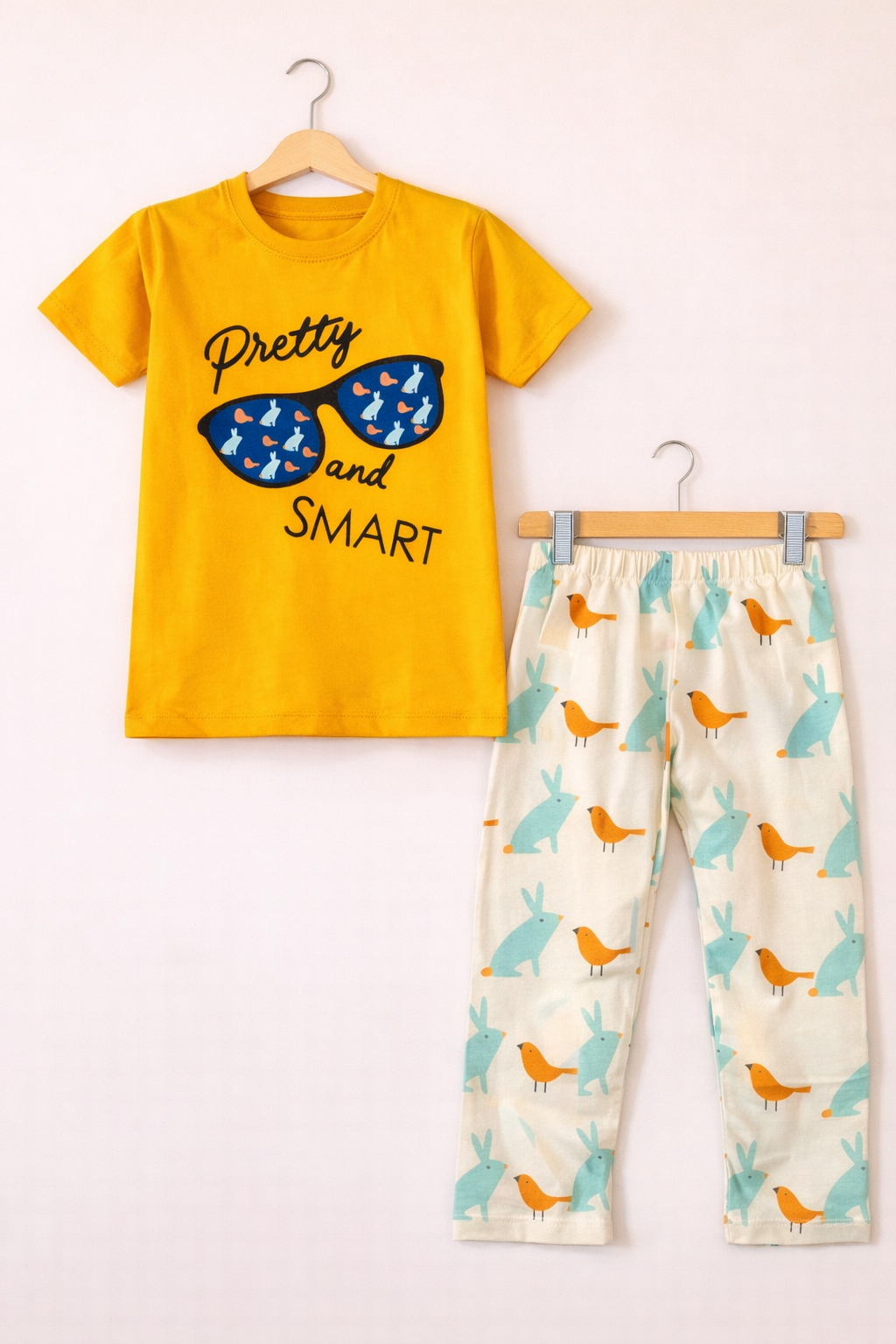 Pretty & Smart Cotton Tee Set (Mustard Yellow)