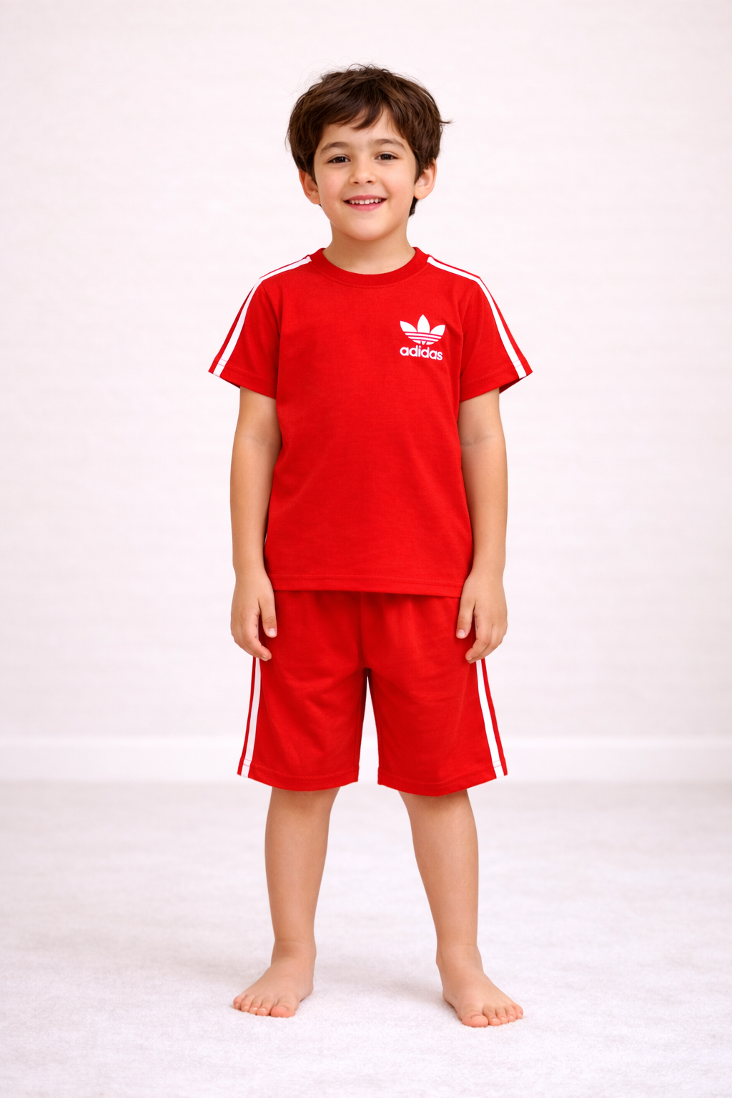 Midnight Comfort Cotton Short Set (Red)