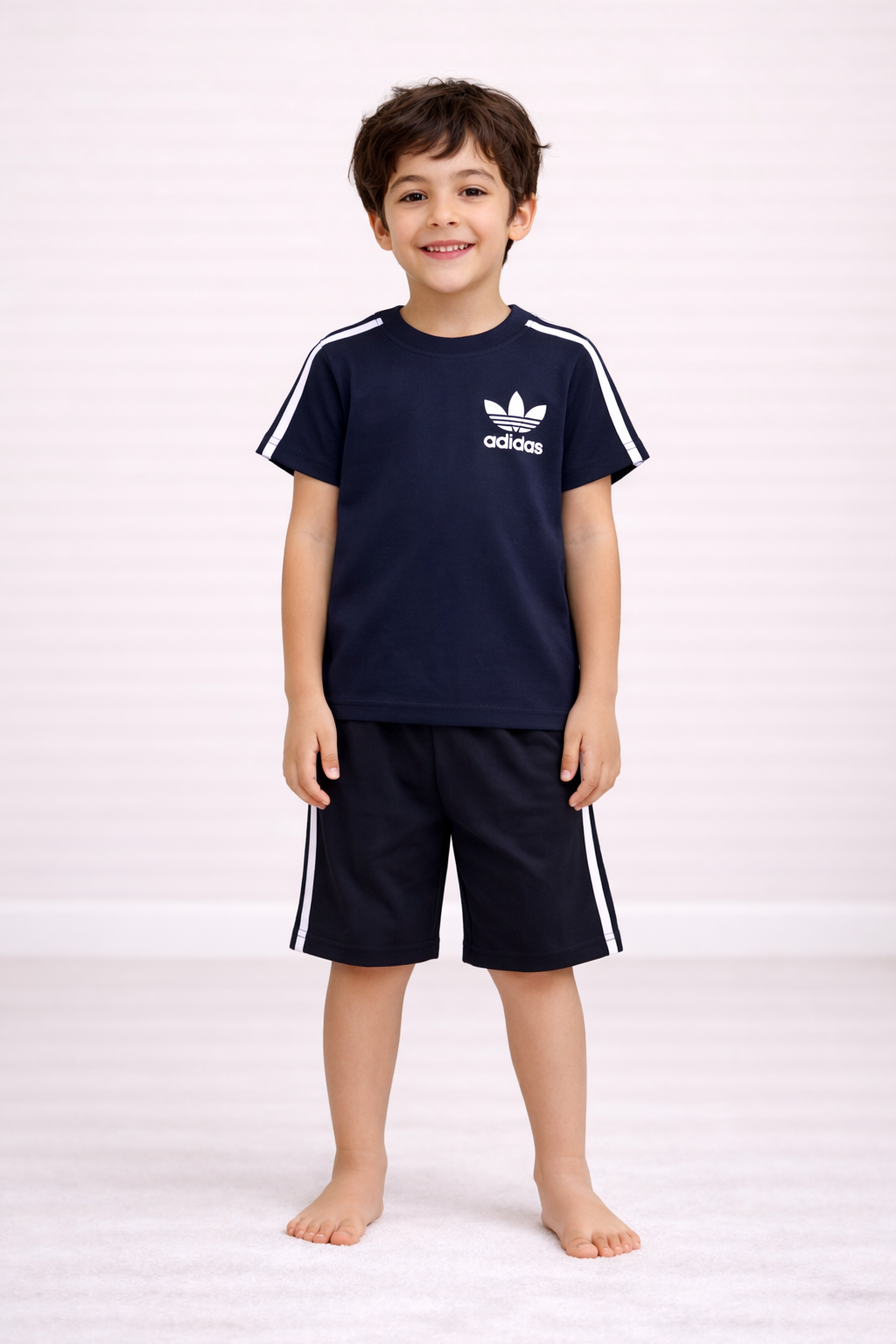 Midnight Comfort Cotton Short Set (Dark Blue)