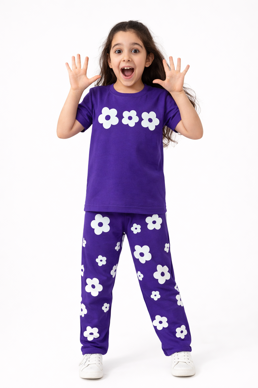 Purple Blossom Cotton Co-Ord Set