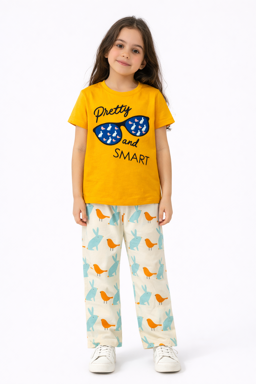 Pretty & Smart Cotton Tee Set (Mustard Yellow)