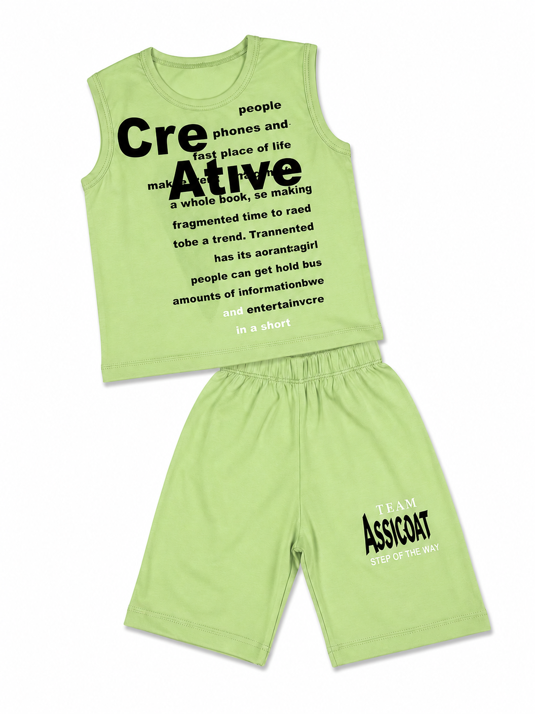 Sando & Shorts Set (Light Green)