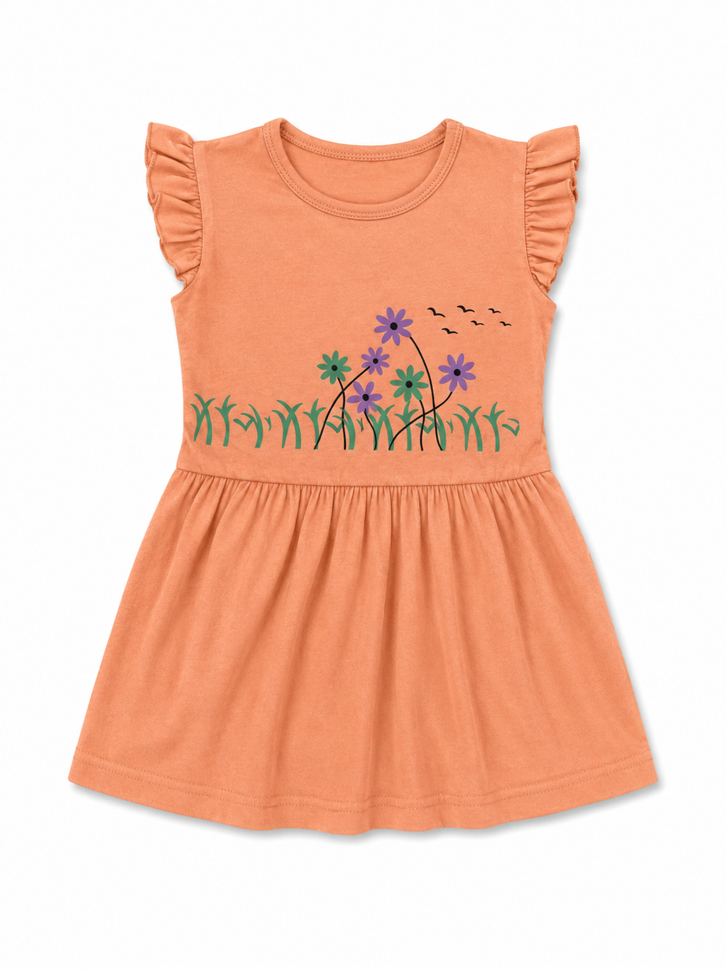 Peach Petals Frock