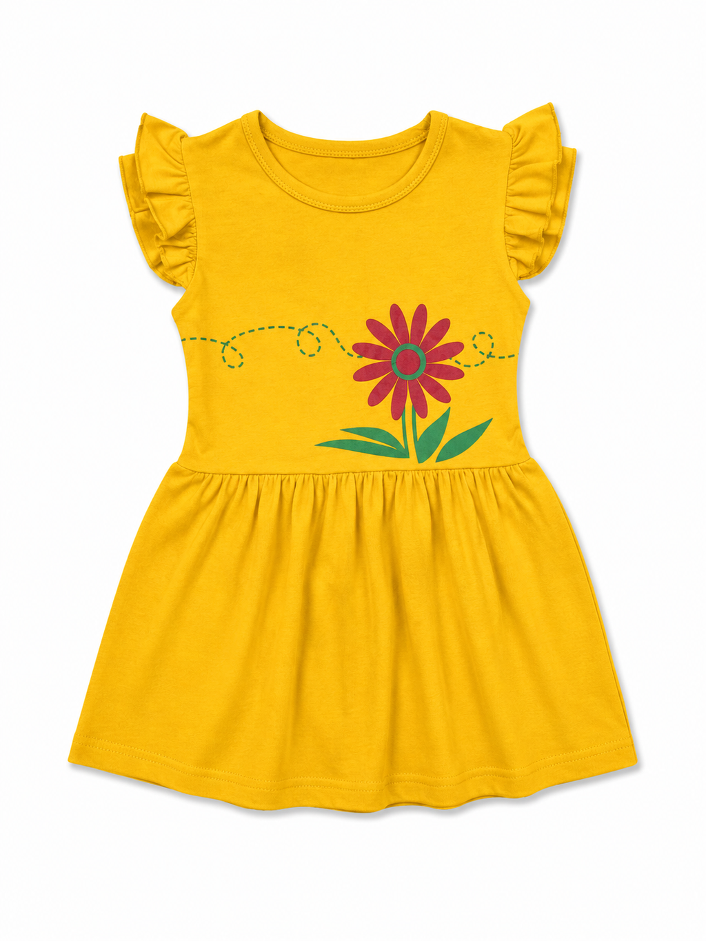 Sunflower Bloom Frock (Bright Yellow)