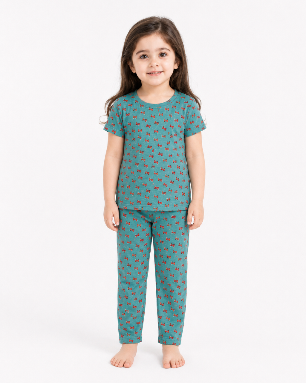 Cherry Bow Dreams Night Suit