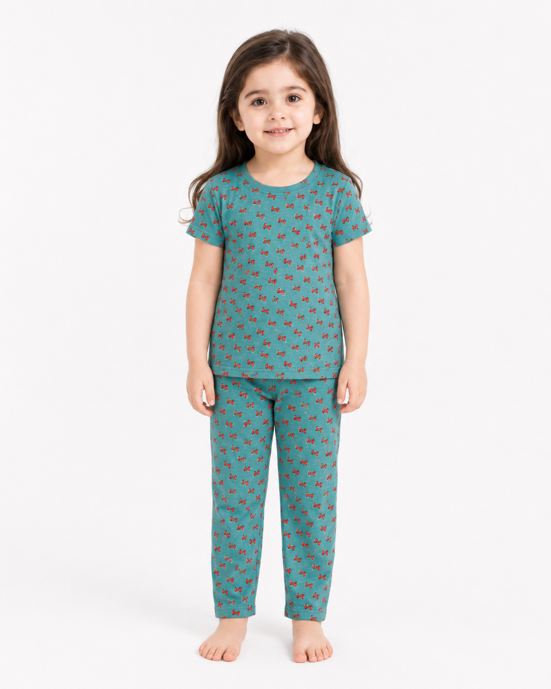 Cherry Bow Dreams Night Suit