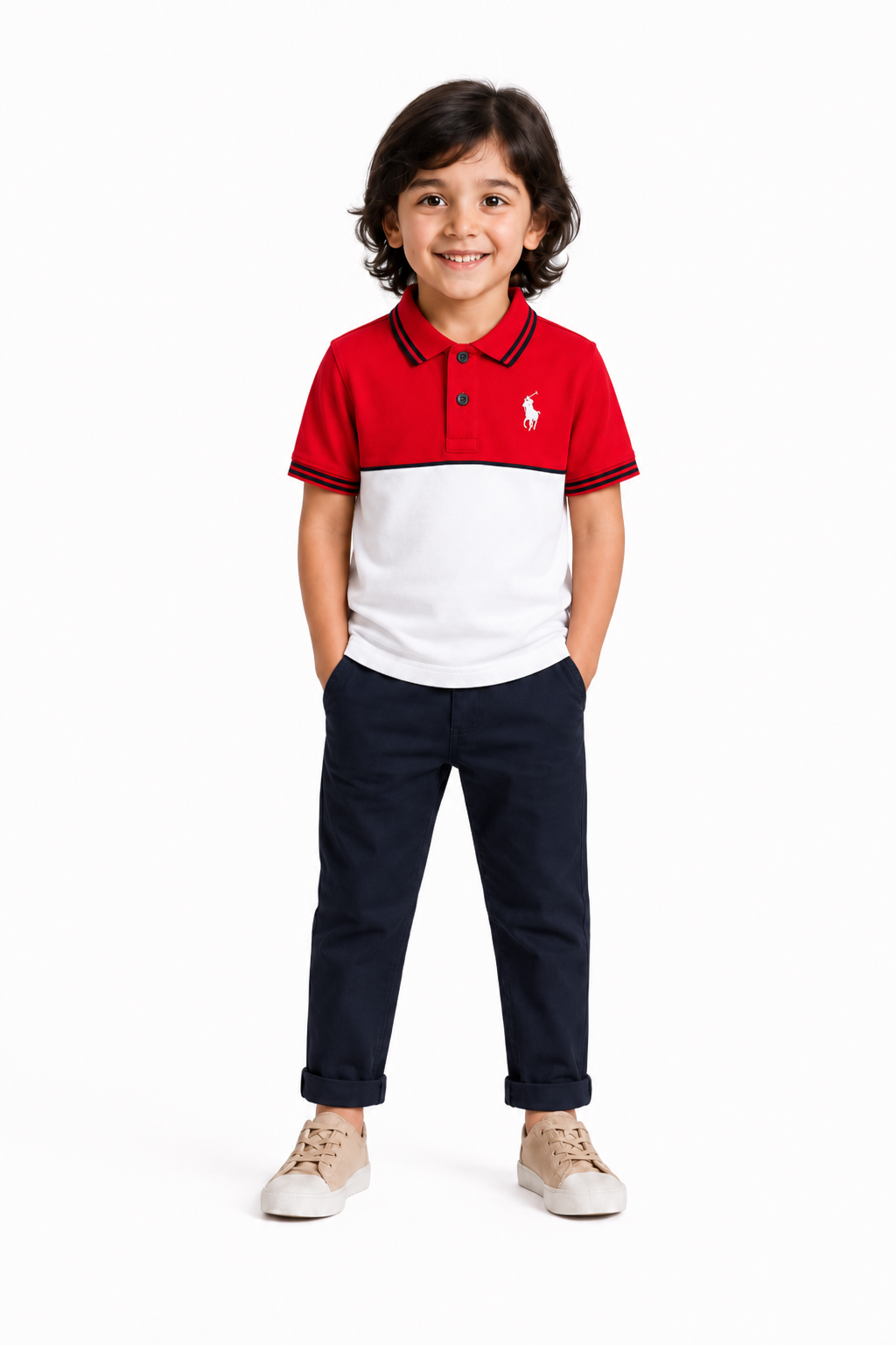 Red & White Polo